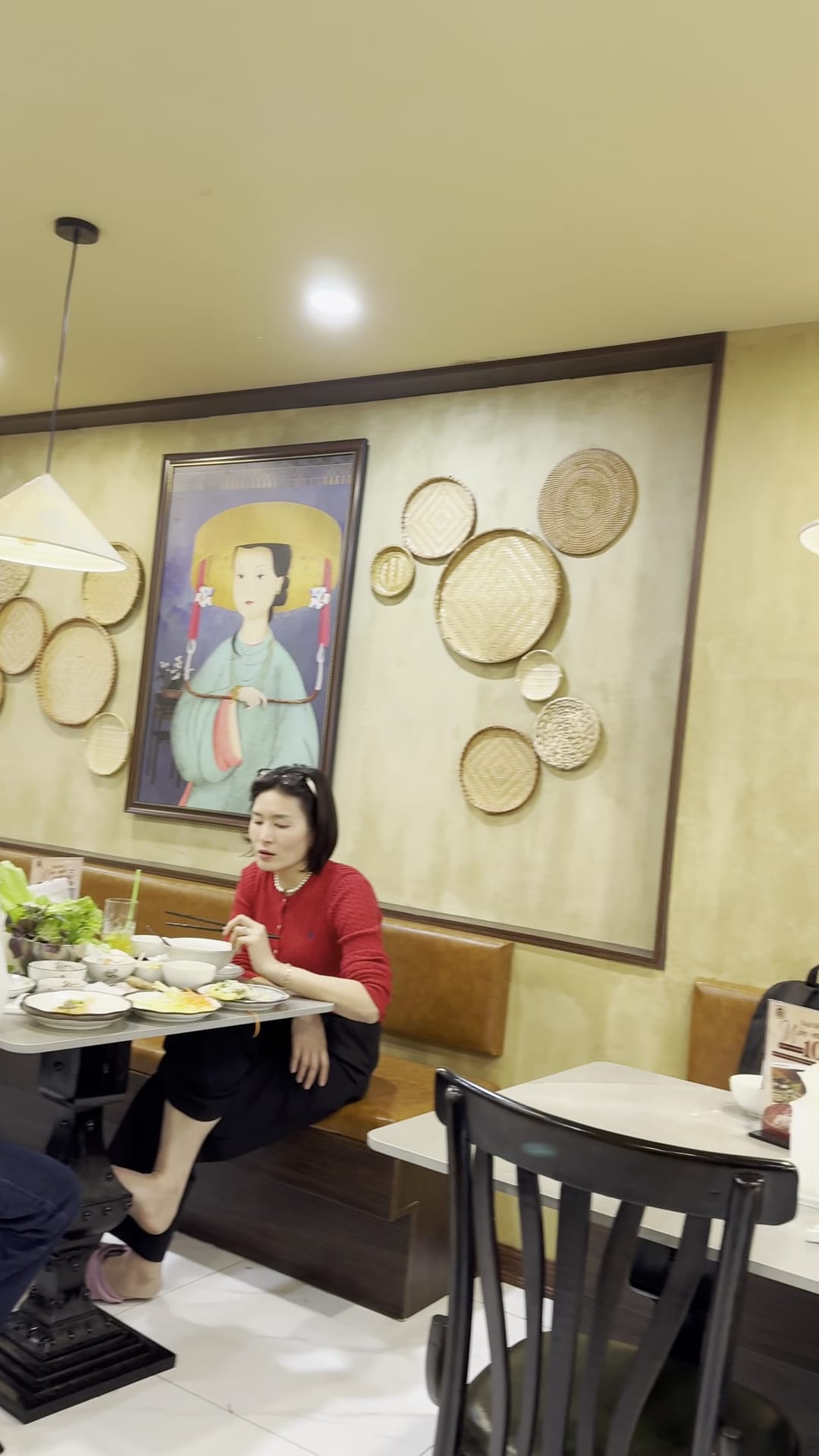 Guest enjoying a meal at the restaurant